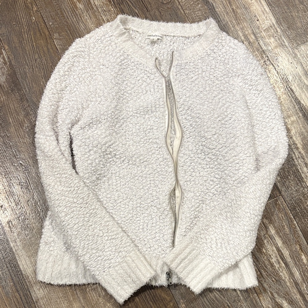 JohnPaulRichard Cream Textured Cardigan